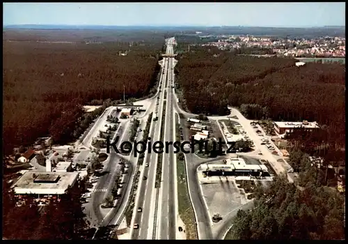 ÄLTERE POSTKARTE AUTOBAHN-RASTSTÄTTEN NÜRNBERG FEUCHT Raststätte Autobahn motorway highway autoroute Ansichtskarte