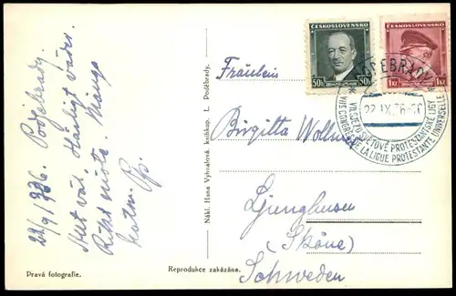 ALTE POSTKARTE LÁZNE PODEBRADY OLDTIMER BAD PODIEBRAD czech republic Tschechische Republik Ansichtskarte postcard cpa AK