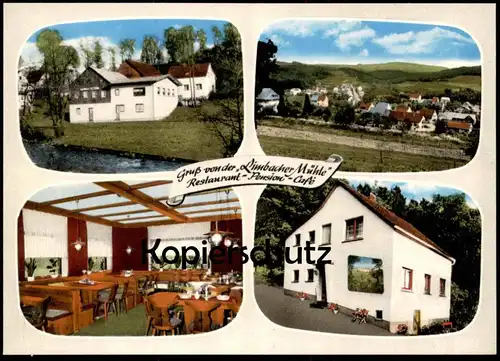 ÄLTERE POSTKARTE GRUSS VON DER LIMBACHER MÜHLE RESTAURANT PENSION CAFÉ LIMBACH HACHENBURG Rheinland-Pfalz AK postcard