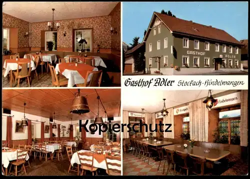 ÄLTERE POSTKARTE GASTHOF ADLER STOCKACH HINDELWANGEN BADEN FAMILIE LINDER Wanduhr Briefkasten Ansichtskarte cpa postcard