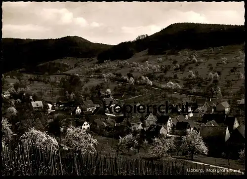 ÄLTERE POSTKARTE LIPBURG BEI BADENWEILER MARKGRÄFLERLAND GASTHAUS ZUM SCHWANEN RÜDLIN PANORAMA GESAMTANSICHT Schwarzwald