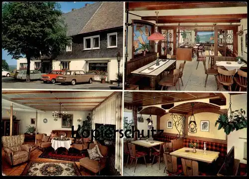 ÄLTERE POSTKARTE GRIESEMERT HAUS ALBUS GASTHOF UND PENSION OLPE SAUERLAND Autos Bleiglas-Tür Ansichtskarte postcard cpa