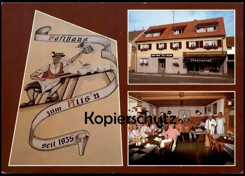 ÄLTERE POSTKARTE ESLARN GASTHAUS METZGEREI PENSION ZUM ALIS'N SEIT 1935 TILLYPLATZ 15 Ansichtskarte AK cpa postcard