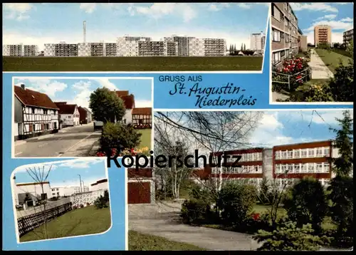 ÄLTERE POSTKARTE GRUSS AUS ST. AUGUSTIN NIEDERPLEIS HOCHHAUS FACHWERKHAUS Ansichtskarte AK cpa postcard
