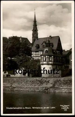 ALTE POSTKARTE NIEDERLAHNSTEIN WIRTSHAUS AN DER LAHN GASTHAUS Ansichtskarte AK cpa postcard