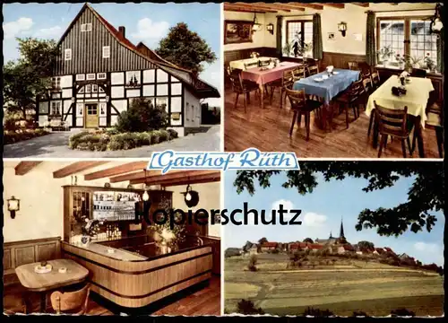 ÄLTERE POSTKARTE GASTHOF RÜTH KALLENHARDT-HEIDE RÜTHEN SAUERLAND Ansichtskarte AK postcard cpa