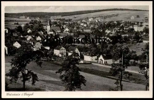 ALTE POSTKARTE GRÜNHAIN BEIERFELD PANORAMA GESAMTANSICHT SACHSEN Ansichtskarte AK postcard cpa