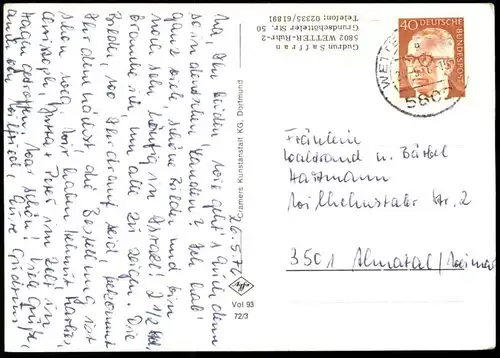 ÄLTERE POSTKARTE WETTER-VOLMARSTEIN RUHR PANORAMA TOTALANSICHT Ansichtskarte AK postcard cpa