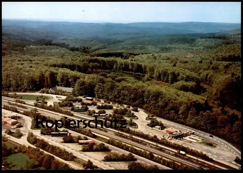 ÄLTERE POSTKARTE AUTOBAHN-RASTHAUS IM SPESSART ROHRBRUNN RASTSTÄTTE motorway highway autoroute Ansichtskarte AK postcard