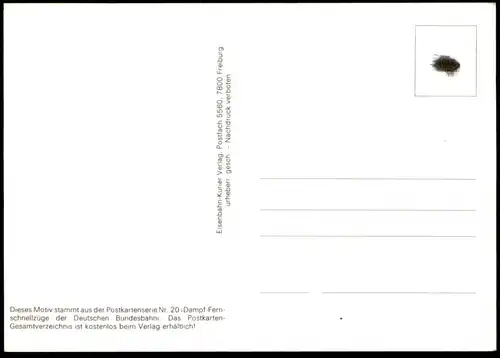 ÄLTERE POSTKARTE DAMPFLOK F107 ITALIEN-HOLLAND-EXPRESS JUNI 1957 BEI DÜSSELDORF Lokomotive Zug Ansichtskarte AK postcard