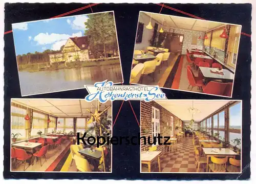ÄLTERE POSTKARTE AUTOBAHNRASTHOTEL HOHENHORST-SEE LEHRTE RASTHOF HOHENHORSTSEE AUTOHOF RASTSTÄTTE Ansichtskarte postcard