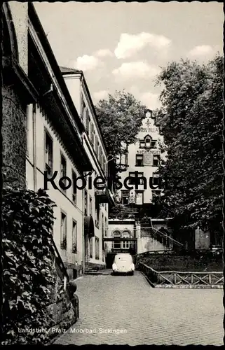 ÄLTERE POSTKARTE LANDSTUHL PFALZ MOORBAD SICKINGEN VW KÄFER VOLKSWAGEN KURVILLA VILLA Ansichtskarte AK cpa postcard