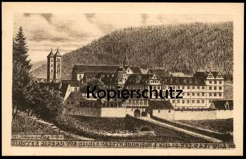 ALTE POSTKARTE KLOSTER HIRSAU VOR SEINER ZERSTÖRUNG 1692 JOHANNES LUZ Calw Baden-Württemberg AK Ansichtskarte postcard