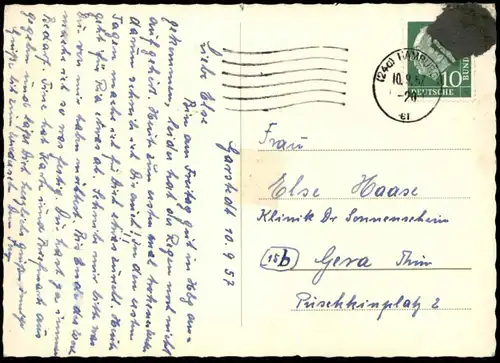 ÄLTERE POSTKARTE HAMBURG JUNGFERNSTIEG VW KÄFER VOLKSWAGEN AUTO AUTOS car cars Ansichtskarte AK cpa postcard