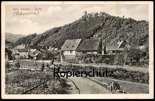 ALTE POSTKARTE BAD NASSAU AN DER LAHN PARTIE 1919 SCHEUERN Kinder Mädchen Ansichtskarte AK cpa postcard