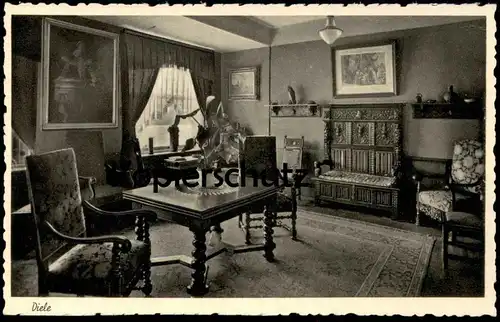 ALTE POSTKARTE UNKEL AM RHEIN ERHOLUNGSHEIM PAX DIELE RUF HONNEF Gemälde Wandgemälde Ansichtskarte AK cpa postcard