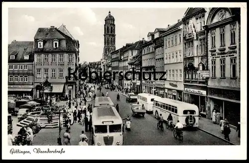 ÄLTERE POSTKARTE GÖTTINGEN WEENDERSTRASSE BUS BUSSE OMNIBUS OMNIBUSSE TEMPO VESPA ROLLER Auto car Ansichtskarte postcard
