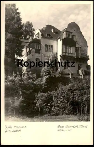 ALTE POSTKARTE BAD BERTRICH VILLA MEDUNA GERHARD BLANK TELEFON 115 Haus cpa postcard AK Ansichtskarte