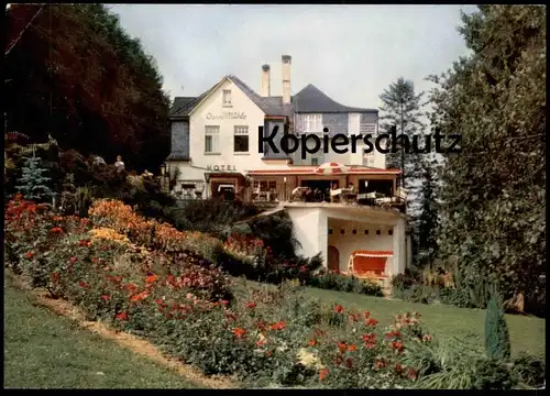 ÄLTERE POSTKARTE HOTEL PENSION CAFÉ OBERE MÜHLE RENGSDORF WALDBREITBACH WIEDTAL HORST SCHMITZ HOLLYWOODSCHAUKEL AK cpa