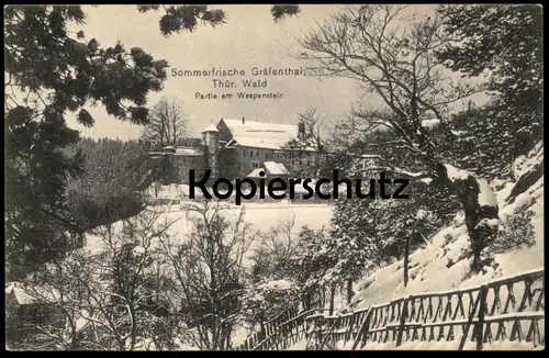 ALTE POSTKARTE SOMMERFRISCHE GRÄFENTHAL PARTIE AM WESPENSTEIN SCHLOSS WINTER THÜRINGEN Ansichtskarte AK cpa postcard