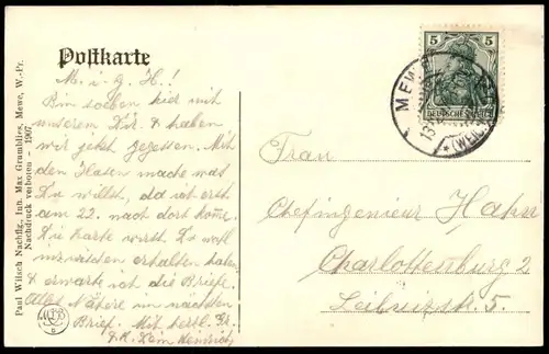 ALTE POSTKARTE MEWE WEST-PREUSSEN SCHLOSS GNIEW 1907 castle chateau Ansichtskarte AK cpa postcard