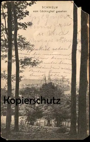 ALTE POSTKARTE SCHWELM BLICK VOM GÖCKINGHOF GESEHEN PANORAMA Ansichtskarte AK cpa postcard