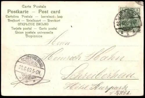 ALTE POSTKARTE GRUSS AUS LIEGNITZ SCHLESIEN SCHIESSHAUS 1903 PARK parc Legnica postcard cpa AK Ansichtskarte