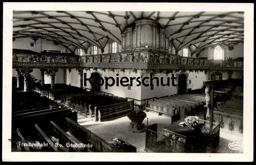 ALTER POSTKARTE EVANGELISCHE STADTKIRCHE FREUDENSTADT KIRCHE ORGEL JESUS KREUZ organ orgue Ansichtskarte cpa postcard