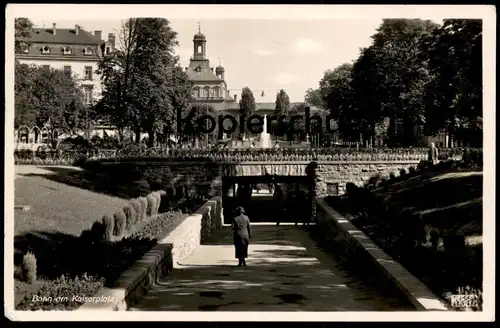ALTE POSTKARTE BONN AM KAISERPLATZ UNTERFÜHRUNG DAME MIT HUT 1937 Kessel Karte hat Ansichtskarte AK cpa postcard