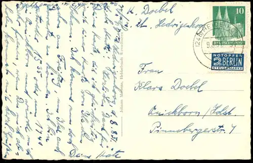ALTE POSTKARTE HEBBELSTADT WESSELBUREN HEBBEL-DENKMAL MARKT MIT DENKMAL WESTERSTRASSE WASSERTURM Ansichtskarte postcard