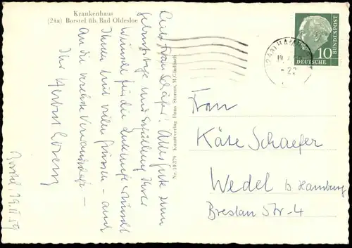 ALTE POSTKARTE BORSTEL KRANKENHAUS HOSPITAL SÜLFELD Schleswig-Holstein Ansichtskarte AK cpa postcard Bad
