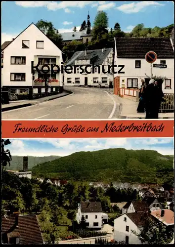 ÄLTERE POSTKARTE FREUNDLICHE GRÜSSE AUS NIEDERBREITBACH WIED Waldbreitbach Neustadt Ansichtskarte AK cpa postcard
