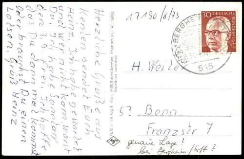 ÄLTERE POSTKARTE GRUSS AUS KENTEN BEZIRK KÖLN BERGHEIM ERFT Ansichtskarte AK cpa postcard