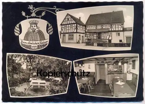 ÄLTERE POSTKARTE SCHLIERBACH HOTEL ZUM RÖMISCHEN KAISER 1791 GEORG RETTIG LINDENFELS IM ODENWALD emperor AK cpa postcard