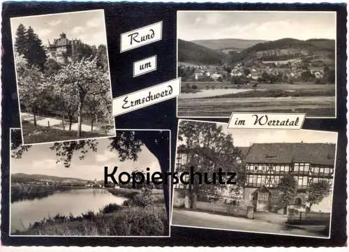 ÄLTERE POSTKARTE RUND UM ERMSCHWERD IM WERRATAL WITZENHAUSEN HESSEN Ansichtskarte AK postcard cpa