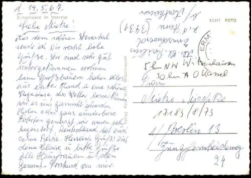 ÄLTERE POSTKARTE RUND UM ERMSCHWERD IM WERRATAL WITZENHAUSEN HESSEN Ansichtskarte AK postcard cpa