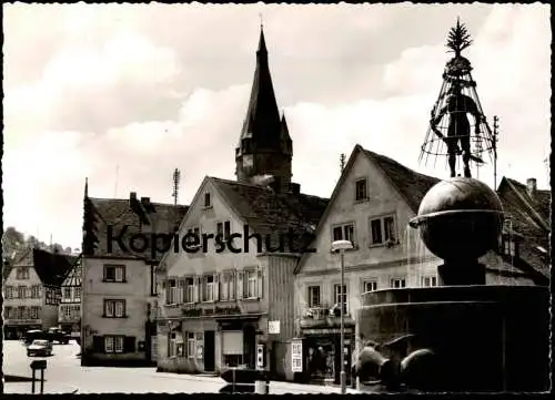 ÄLTERE POSTKARTE OTTWEILER SAAR MARKTPLATZ MIT BRUNNEN fonaine fountain Ansichtskarte postcard AK cpa