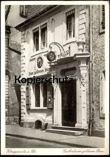 ALTE POSTKARTE KÖNIGSWINTER GASTHOF ZUM GOLDENEN STERN GOLDENER STERN Ansichtskarte AK cpa postcard