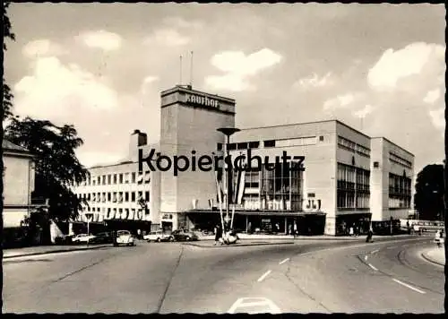 ÄLTERE POSTKARTE LÜDENSCHEID PARTIE AM STRASSENSTERN KAUFHOF VW KÄFER VOLKSWAGEN AK Ansichtskarte cpa postcard