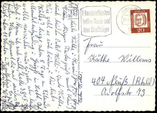 ALTE POSTKARTE HAGEN WESTFALEN BADSTRASSE WERBUNG LOUIS ROSENKRANZ LR VERKEHRSINSEL MERCEDES Ansichtskarte postcard cpa