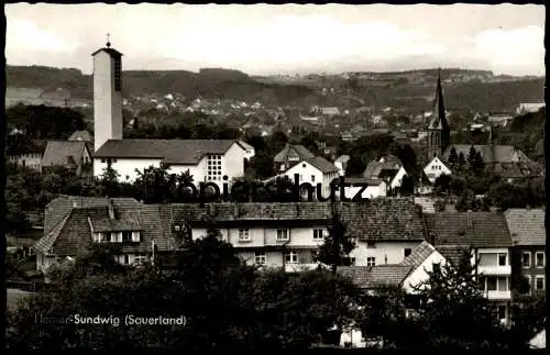 ÄLTERE POSTKARTE HEMER SUNDWIG SAUERLAND PANORAMA TOTALANSICHT Ansichtskarte AK cpa postcard