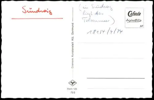 ÄLTERE POSTKARTE HEMER SUNDWIG SAUERLAND PANORAMA TOTALANSICHT Ansichtskarte AK cpa postcard