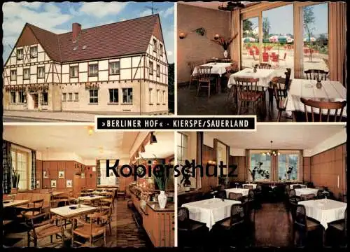 ÄLTERE POSTKARTE KIERSPE BERLINER HOF HOTEL RESTAURANT EGON HOLZENTHAL Ansichtskarte AK postcard cpa