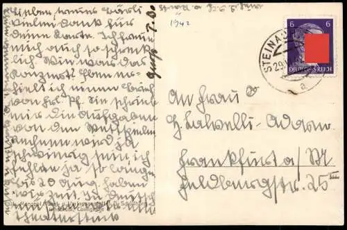 ALTE POSTKARTE GSCHNITZ IM GSCHNITZTALE AM BRENNER 1942 GSCHNITZTAL TIROL STEMPEL STEINACH Ansichtskarte AK cpa postcard