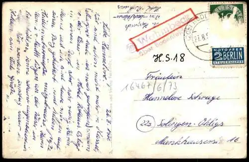 ÄLTERE POSTKARTE SOMMERFRISCHE WAHMBECK WESER ÜBER BODENFELDE PANORAMA LANDPOSTSTEMPEL Ansichtskarte AK cpa postcard
