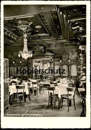 ALTE POSTKARTE UNTERBRUCH HEINSBERG ALTES BRAUHAUS GESAMTANSICHT DES ALTEN BRAUHAUSES INNENANSICHT JOH. VON DEN DRIESCH