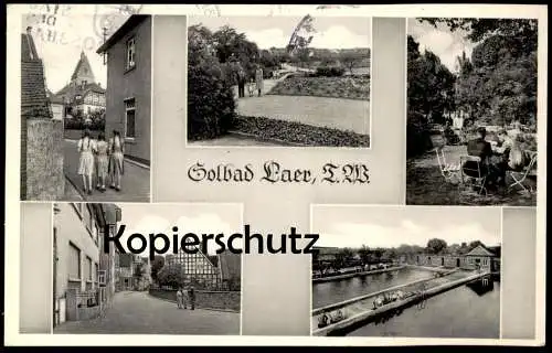 ÄLTERE POSTKARTE SOLBAD LAER TEUTOBURGER WALD Schwimmbad Mädchen Zöpfe Kleid girls Kinder Bad Ansichtskarte cpa postcard