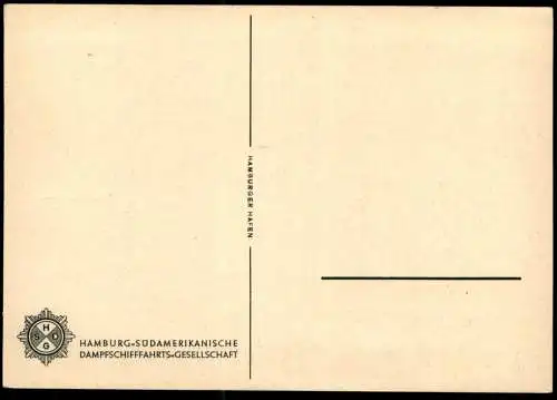 ALTE POSTKARTE REISE DAMPFER M.S. MONTE SARMIENTO KRAFT DURCH FREUDE SPEISENFOLGE HAMBURG HAFEN SHIP SCHIFF postcard cpa