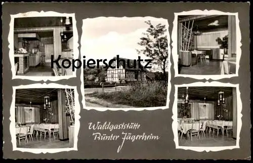 ÄLTERE POSTKARTE WALDGASTSTÄTTE BÜNTER JÄGERHEIM BAD SALZDETFURTH INHABER AUGUST KLINGENHAGEN Ansichtskarte cpa postcard
