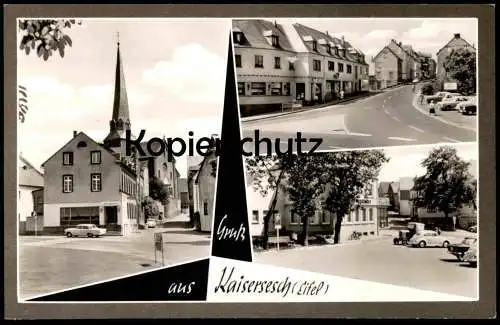 ÄLTERE POSTKARTE GRUSS AUS KAISERSESCH EIFEL TRECKER TRAKTOR VW KÄFER VOLKSWAGEN tractor tracteur AK cpa postcard